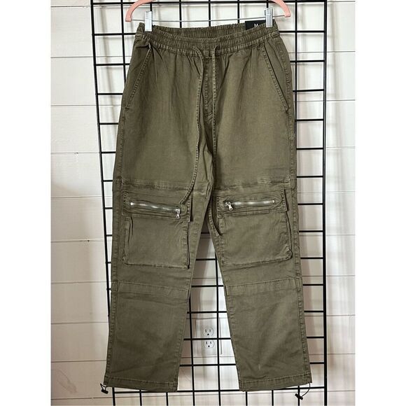 American Bazi Pants - American Bazi Olive Green Cargo Twill Joggers sz‎ medium NWT
